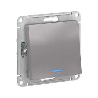 Купить Переключатель "ATLASDESIGN" 1 кл. с индикатором (механизм) 10а, алюминий (1/10/60) "SCHNEIDER"