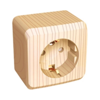 Купить Розетка открыт. уст. "Этюд" 1 местн. с заземл, с шторками 16а, сосна (1/17/136) "SCHNEIDER"