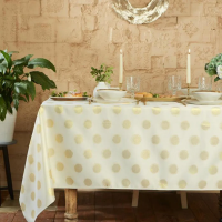 Купить Скатерть "Этель" золотые шарики 150*280 см (1) 4469138