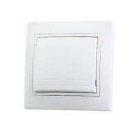 Купить Выключатель "MIRA" 1 кл., белый (1/10/120) "LEZARD" 701-0202-100