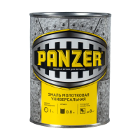 Эмаль универсальная молотковая серая 0,8 л (1/14) "PANZER"