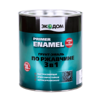 Грунт- эмаль по ржавчине "Экодом"  3 в 1  коричневая  2,2 кг (1/3) "Рогнеда"
