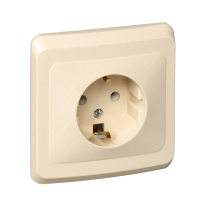 Купить Розетка "Этюд" 1 местн. с заземл. 16а, кремовый (1/20/120) "SCHNEIDER"