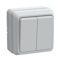 Купить Выключатель открыт. уст. "Октава" 2-х кл. вс20-2-0-об, 10а, белый (1/36/432) "IEK"