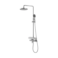 Купить Душевая система "TROPIC" LM7010C  термостат., верх. душ "Тропич. дождь" 1-ф. лейка (1/4) "LEMARK"