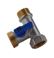 Купить Кран шаровой трехпроходной для стир. машины (1/100) "RM"