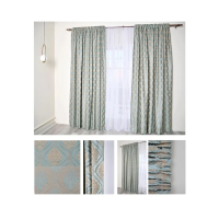 Купить Штора жаккард "Жемчуг" 200*270 см на ленте (бирюзовый) (1/4) "MONA LIZA" мл406/6/е200