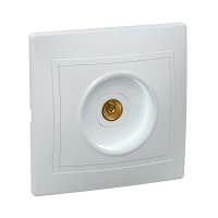 Купить Розетка телевизионная "Кварта" ртв10-кб, белый (1/10/200) "IEK"