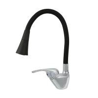 Купить Смеситель для кухни "Престиж" цс-см 27/2г D35 м42 BELL гибкий силикон. излив (черный) (1/10)