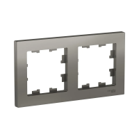 Купить Рамка "ATLASDESIGN" 2-х местн. универс., стальной (1/5/20) "SCHNEIDER"