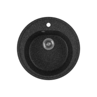 Купить Мойка для кухни врезная искусств. камень GRS-08-308 D-505 мм черная (1) "GREENSTONE"