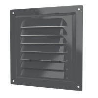 Купить Решетка вентиляц. с сеткой 150 х 150 мм метал. (серый) (1/100) "Эра" 1515мэ Gray