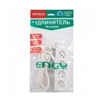 Купить Удлинитель "ENGY премиум"  3 м, 4 розетки (пвс 2 х 0,75) белый (1/40)