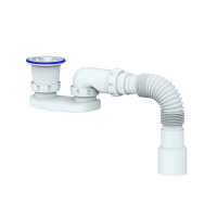 Купить Сифон для душевого поддона с прикруч. выпуском 1 1/2" и гибким соедин. D 40 мм (1/50) "UNICORN" D22