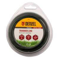 Купить Леска д/триммера Denzel D=2,0 мм 15м двухкомпонентная круглая 96127