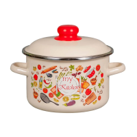 Купить Кастрюля эмалиров. "Моя кухня" слон. кость 5,5 л (1/4) "Стальэмаль"  1RD221M