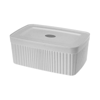 Купить Лоток с крышкой "VELVET" 230*150*90 мм, 2,5 л (светло-серый) (1/12) "Бытпласт"