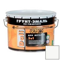 Грунт- эмаль по ржавчине "DALI"  3 в 1  белая (RAL 9010) 10 л (1) "Рогнеда"