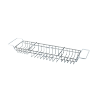 Купить Полка на ванну раздвижная 61*13,6*8,1 см, хром. (1/10) "SWENSA" SWR-2227