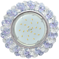 Купить Светильник встроенный Ecola GX53-H4 56x120 с хруст прозр аметист хром