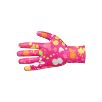 Купить Перчатки садовые полиэстер с нитрилом (ярко розовые) (1/12/120) "BEOROL" RZB5