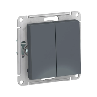 Купить Выключатель "ATLASDESIGN" 2-х кл. (механизм) 10а, грифель (1/10/60) "SCHNEIDER"