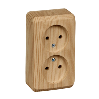 Купить Розетка открыт. уст. "Этюд" 2-х местн. 16а, бук (1/16/128) "SCHNEIDER"