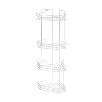 Купить Полка для ванной угловая 4-х ярусная 20,5*20,5*72 см хром. (1/8) "Рыжий кот"