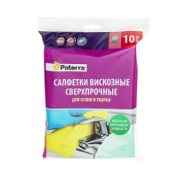 Купить Салфетки 30 х 38 см (вискоза) "Сверхпрочные" (набор 10 шт.) (1/20) "PATERRA" 406-063