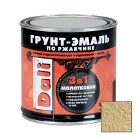 Грунт- эмаль по ржавчине "DALI" 3 в 1 молотковая золотистая  0,75 л (1/6) "Рогнеда"