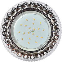 Купить Светильник встроенный Ecola GX53-H4 LD7009 Круг Кристалл Черный/Хром 40х125
