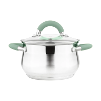 Купить Кастрюля нержав. "MENTOLO" 2,6 л стекл. крышка (1/6) "MALLONY"