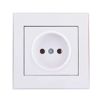 Купить Розетка "RAIN" 1 местн. (керамика) белый (1/10/120) "LEZARD" 703-0202-121