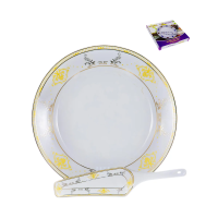 Купить Блюдо для торта "Аврора" сирма 30 см + лопатка, фарфор (1/8) "GUTERWAHL" 113-19044