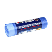Купить Мешки для мусора с завязками 60 л рулон 20 шт. (голубые) (1/25) "UNIBOB"
