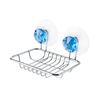 Купить Мыльница на присосках прямоуг. "Бриллиант" хром.  (1/12) "Рыжий кот" W2791