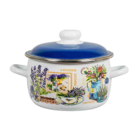 Купить Кастрюля эмалиров. "Горная лаванда" белосн. 3 л (1/6) "Стальэмаль"  6RC181M