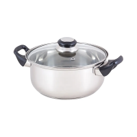 Купить Кастрюля нержав. BAK-S-03  2,8 л стекл. крышка (1/8) ручки бакелит, одинарное дно