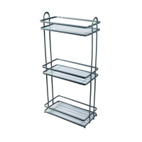 Купить Полка для ванной 3-х ярусная "TERMO" 29*15*58,5 см (серый) (1/6) "SWENSA" SWR-1007-03-GRY