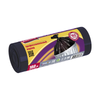 Купить Пакеты для мусора "PROFESSIONAL" 160 л, рулон 10 шт. (черные) 32 мкм (1/10) "AVIKOMP"