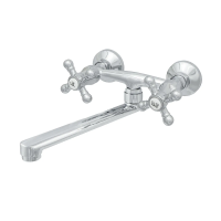 Купить Смеситель для кухни (настенный) "Стандарт" цс-см 294 к м_крест поворотный, двухвентильный (1/10)