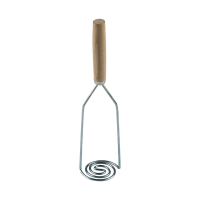 Купить Картофелемялка "Спираль" нержав., дерев. ручка (1/25) "MALLONY"