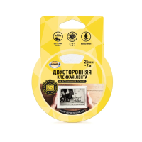 Купить Лента клейкая двусторонняя (вспененная) 24 мм X 2 м, белая (1/180) "AVIORA" 302-016
