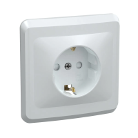 Купить Розетка "Вега" 1 местн. с заземл, с шторками рсш10-3-вб, 16а, белый (1/50/200) "IEK"