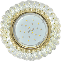 Купить Светильник встроенный Ecola GX53-H4 56x120 стекл круг с хруст прозр золото