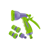 Купить Набор для подключ. шланга 3/4" (пистолет-распылит.8 реж.,адаптер,соединитель 2 шт.) (1/60) "PALISAD"