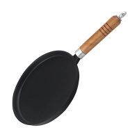 Купить Сковорода чугунная для блинов 23 см, съемная дерев. ручка (1/10) "MALLONY" CP-23