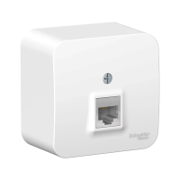 Купить Розетка компьютерная открыт. уст. "BLANCA" 1 местн. RJ45, белый (1/12/72) "SCHNEIDER"