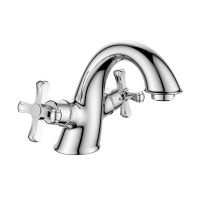 Купить Смеситель для умывальника  DR52011 двухвентильный монолитный (1/12) "DECOROOM"