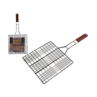 Купить Решетка-гриль 25*25 см, 6 секций, антипригарн., дерев. ручка (1/6/24) "ECOS" X-382-NSD